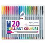 روان‌نویس 20 رنگ نوک نمدی STAEDTLER /338/334SB20 Triplus